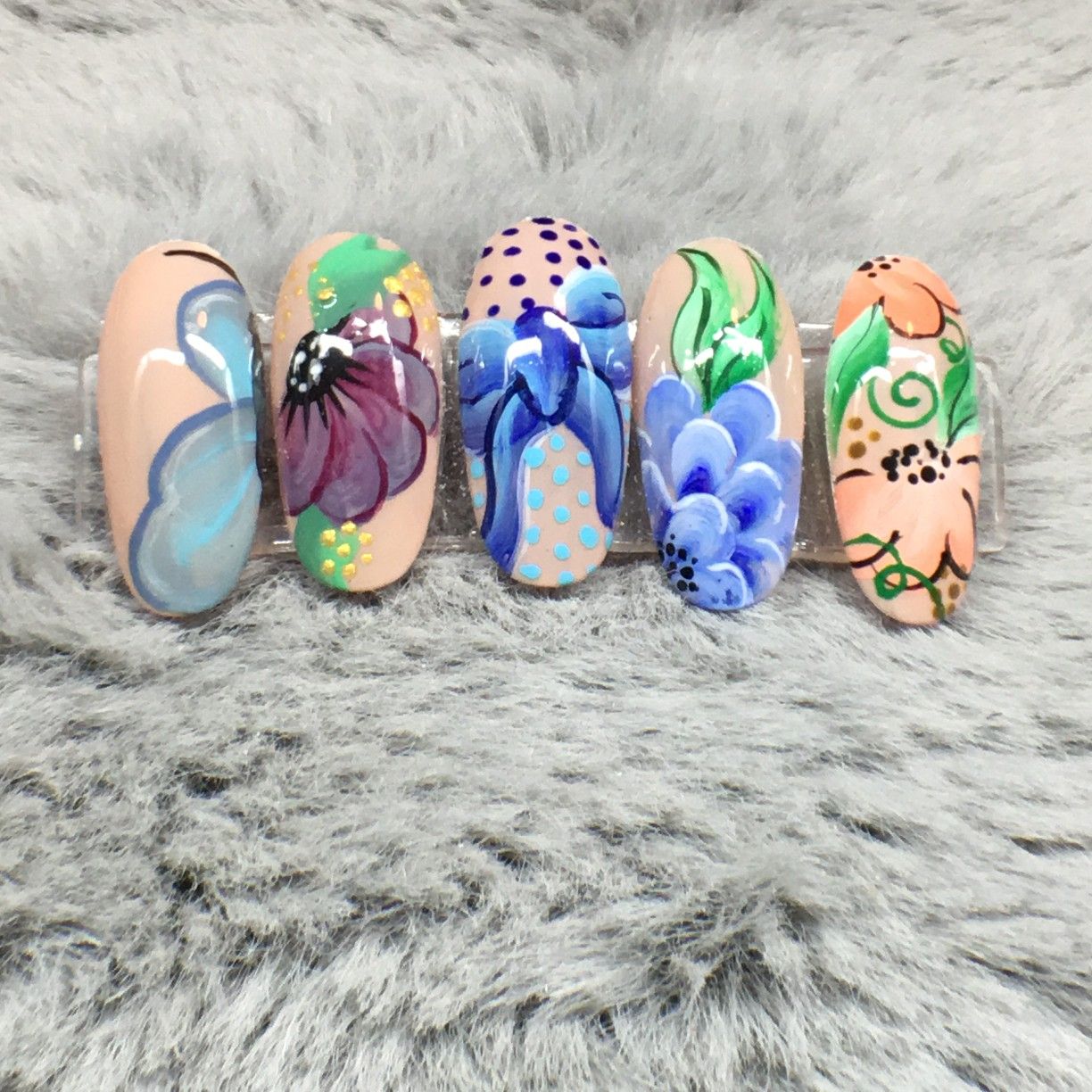 One Stroke Nail art