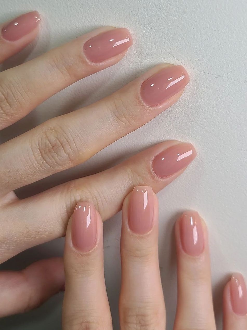 55+ Korean-Inspired Nude Nail Designs for a Chic Look