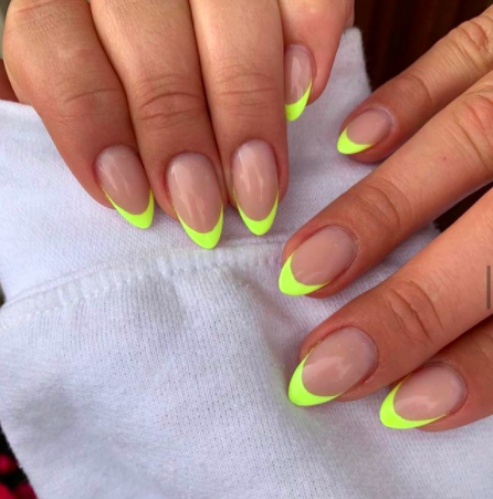 Spring Nail Designs: Neon French Mani