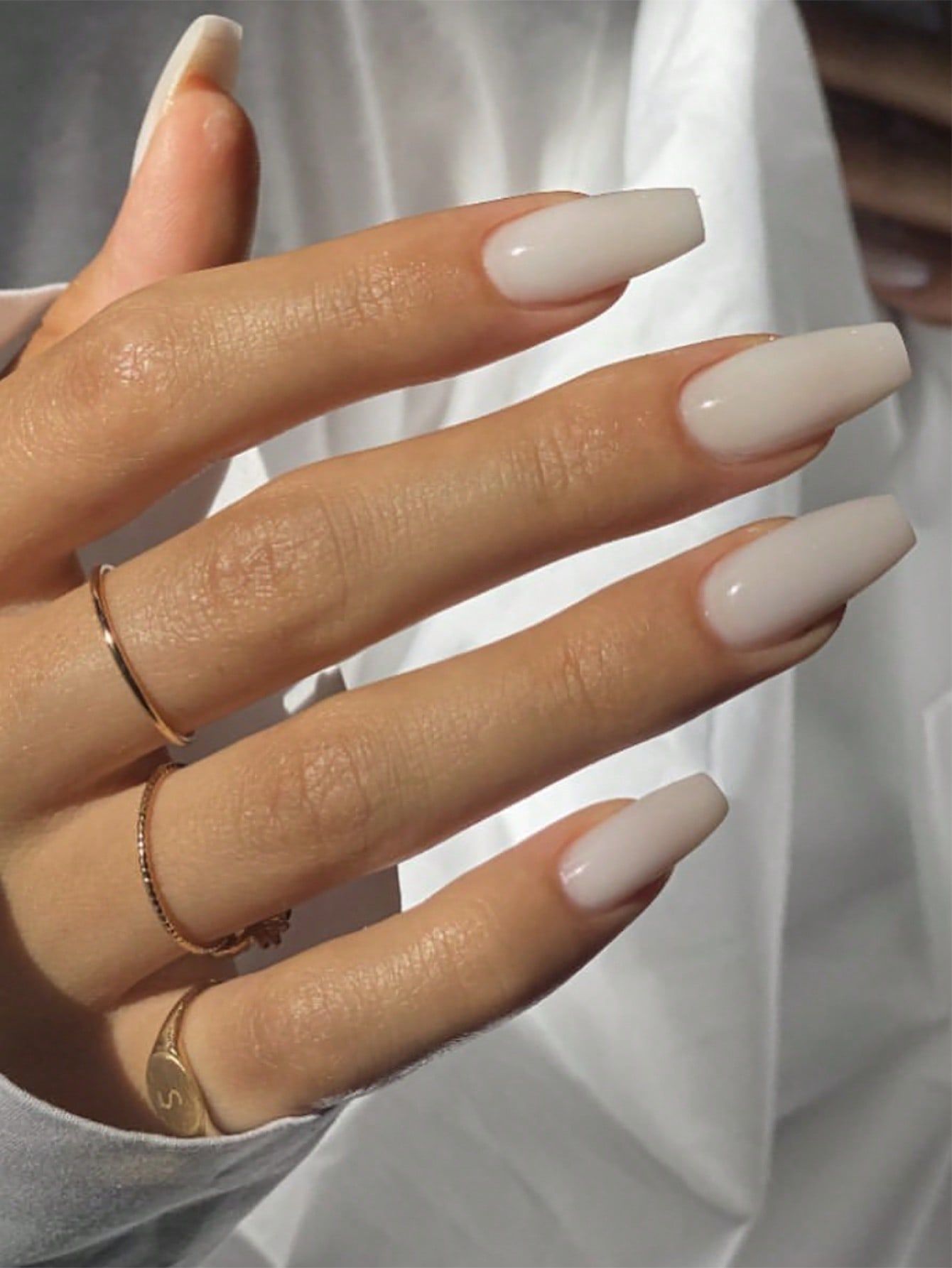 24 Peças De Unhas Falsas Acrílicas Estilo Balé Longo Com Design De Cor Sólida Para Bailarinas Médias, Sem Desbotamento, Reutilizáveis, Cobertura Total, Aplicar Com Fita Adesiva, Para Mulheres E Meninas