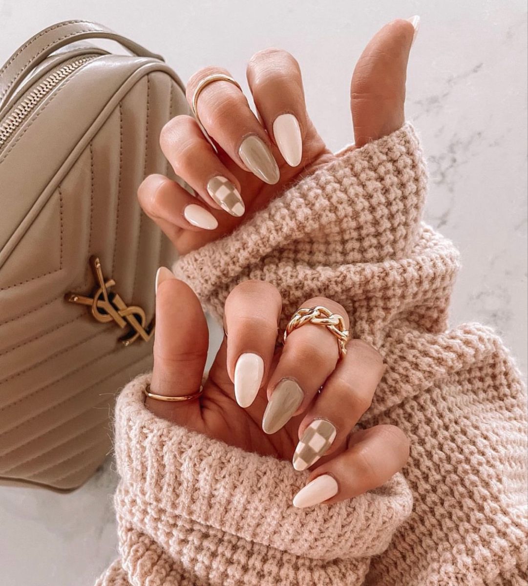 Love these neutral nails for fall- check out my blog for the best 2023 nail trends!