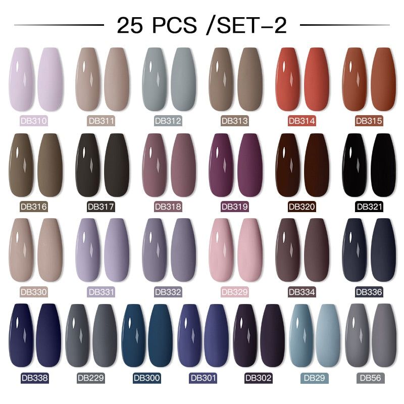 Mtssii 24/25/40/60PCS Gel Nail Polish Set Cor Gel Semi Permanente UV Led Verniz Nail Art Design Soak Off Gel Conjunto Conjunto de gel para unhas