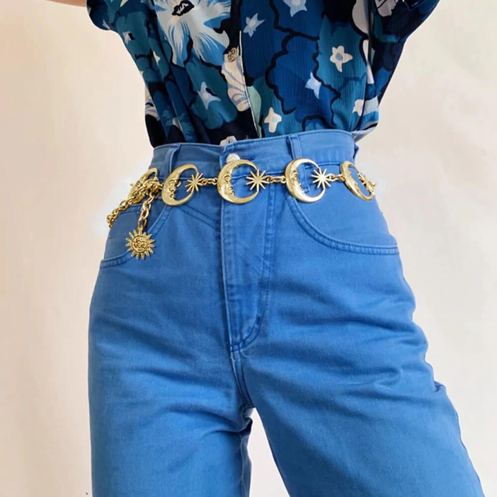 Moon High Waisted Belt - Gold